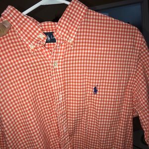 Checkered polo button down